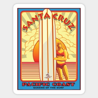 SANTA CRUZ PACIFIC COAST SURFING QUEENS OF THE SURF Sticker